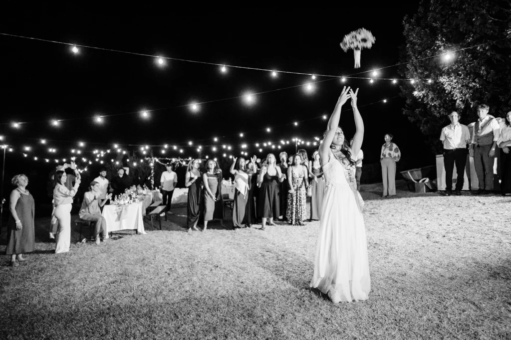 lancio del bouquet