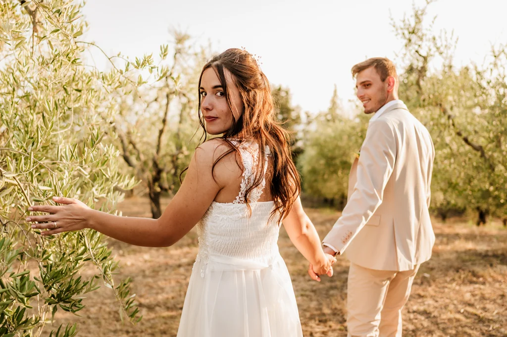 sposa tra gli ulivi
