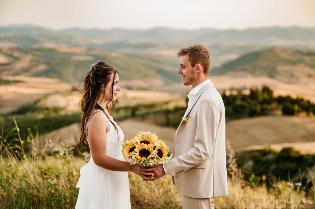 Sposi colline toscane