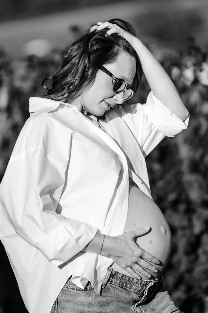 Fotografo Maternity Firenze black and white maternity
