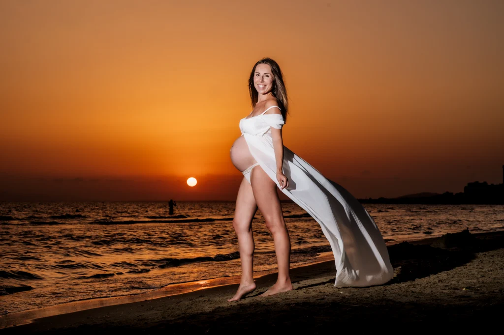 maternity al mare golden hour